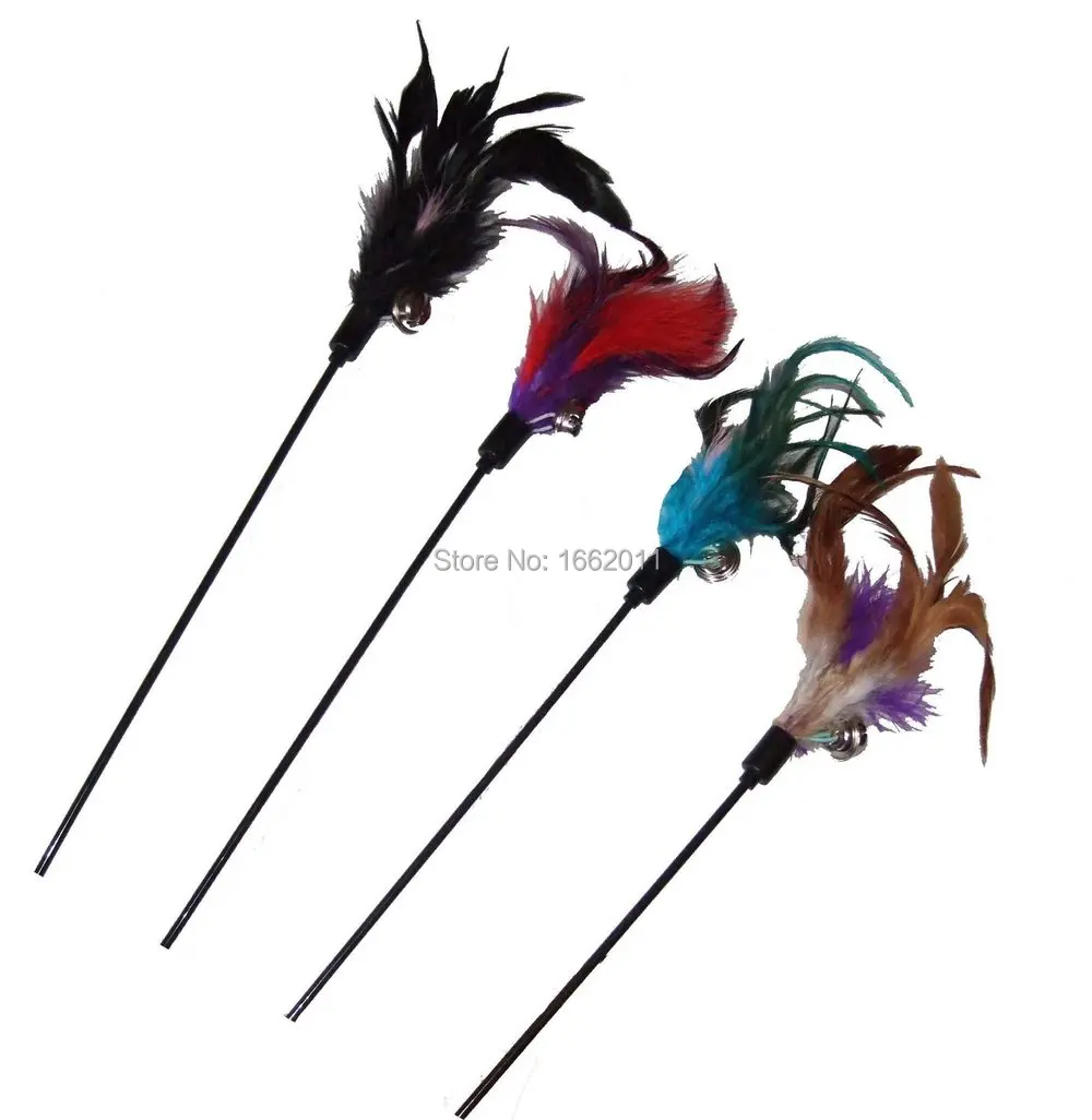 2 шт./лот Кошка Собака Щенок подвес игрушечные кошки Дразнилка с перьями 60 см