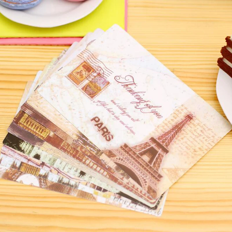 (9 шт./лот) Сделай Сам Скрапбукинг Европа Винтаж Знаменитое здание Эйфелева башня