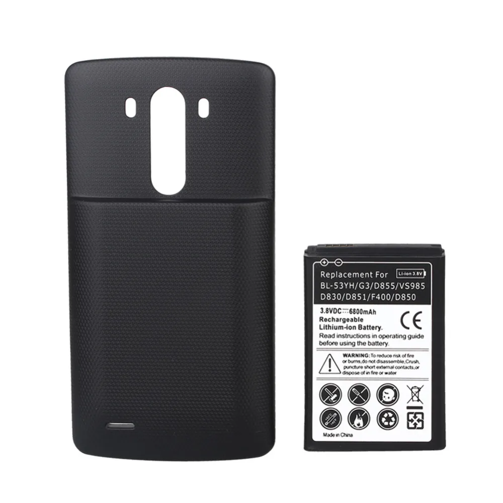 Аккумулятор для LG G3 D855 VS985 D830 D851 F400 D850 3 8 в 6800 мАч|bateria bl-53yh|bateria d855bateria lg g3 d855 |