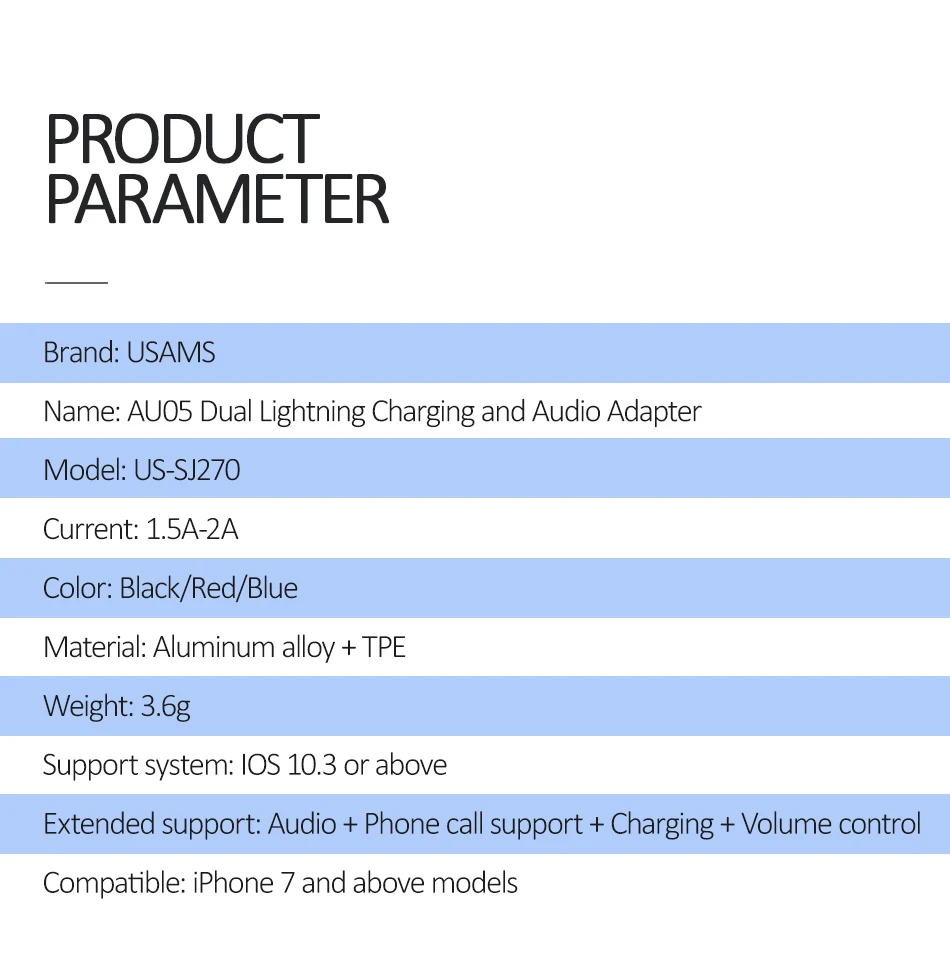 USAMS 4 в 1 двойное освещение зарядка и аудио адаптер OTG для iPhone X XR XS Зарядка телефона прослушивание телефонного звонка Регулировка громкости OTG