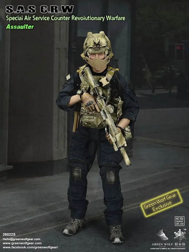 Простая и простая модель 26022S ES GREEN WOLF SAS ограниченная версия фигурка для любителей