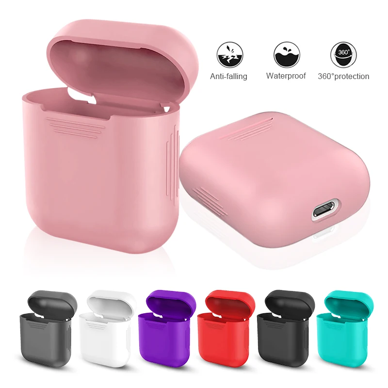 ТПУ Силиконовые чехлы для беспроводных наушников Bluetooth защитный чехол AirPods
