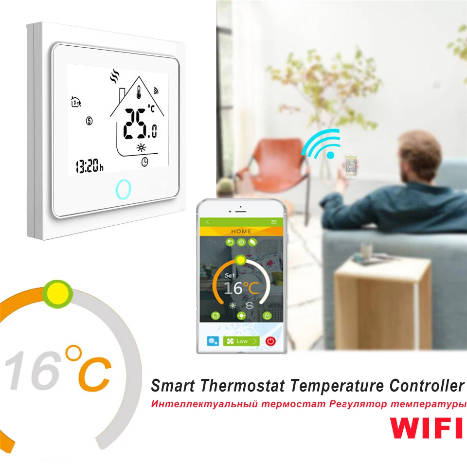 WiFi умный термостат регулятор температуры для воды/электрический подогрев пола