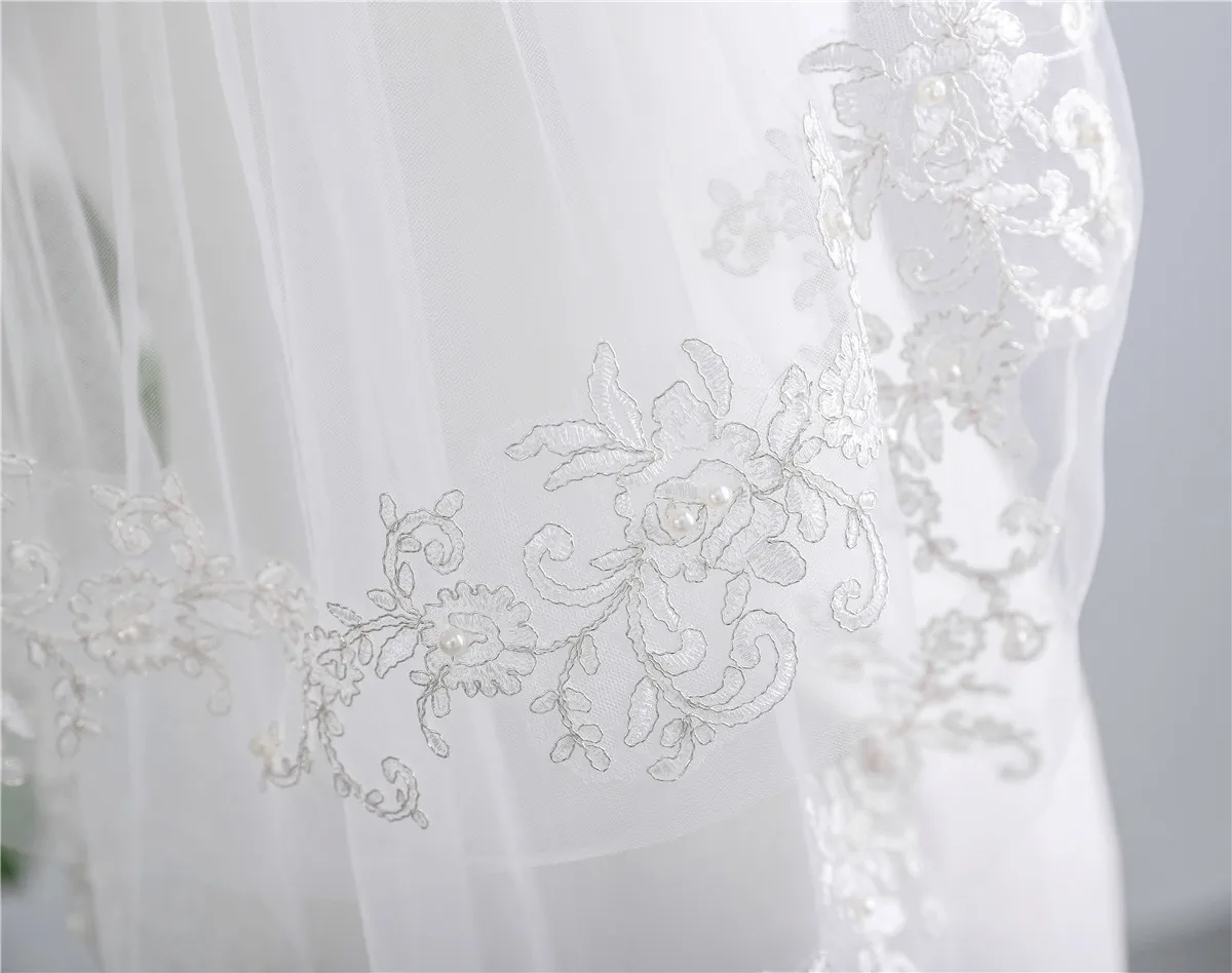 Short Two Layers White/Ivory New Bridal Veil With Comb Beautiful Wedding EE9004 | Свадьбы и торжества