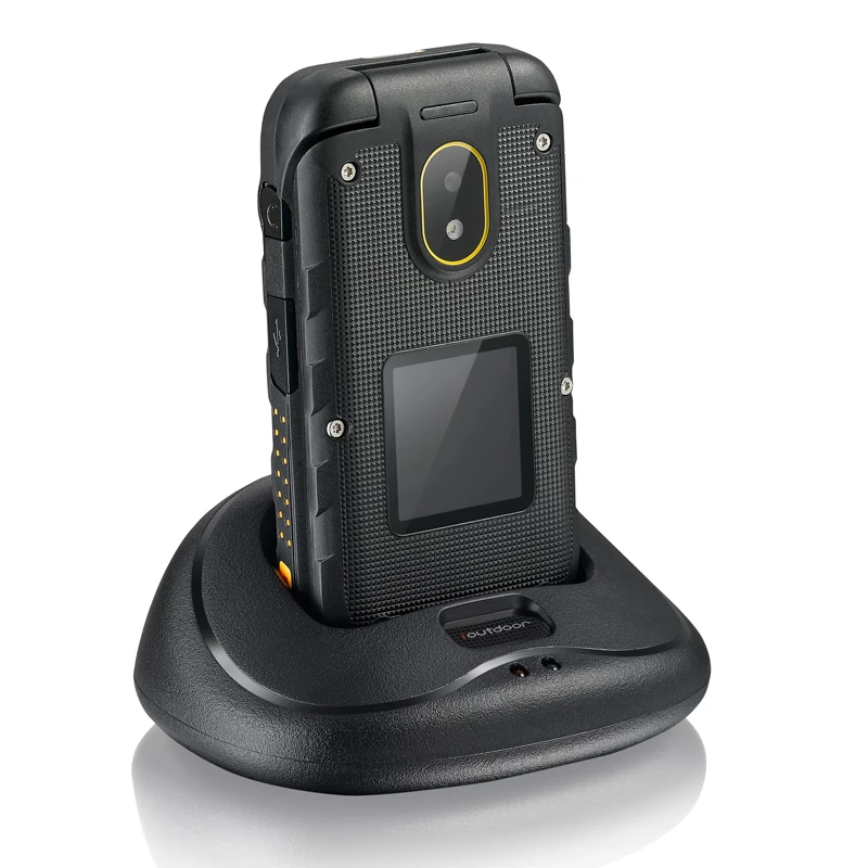 Мобильный Телефон IP68 Водонепроницаемый Dual Экран Flip старший мобильный ioutdoor F2