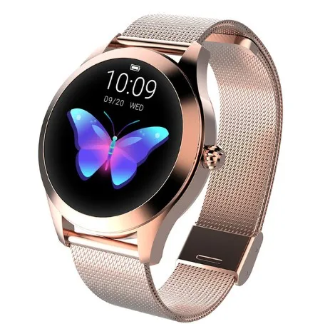 Gold Steel KW10 Смарт часы женские IP68 Водонепроницаемый мониторинг сердечного ритма Bluetooth Смарт часы Браслет Smartwatch для Android IOS - Цвет: Gold Steel