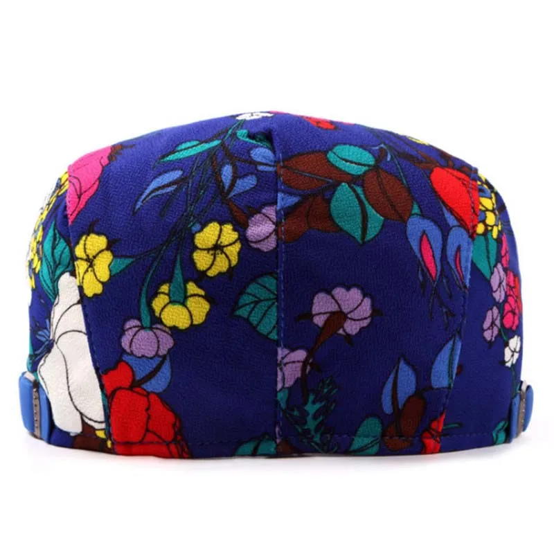 Новые модные женские береты Кепка с цветочным принтом элегантная женская кепка