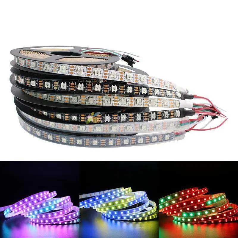 Пиксельная Светодиодная лента WS2812B встроенная WS2811IC RGB Dream доступная по цвету