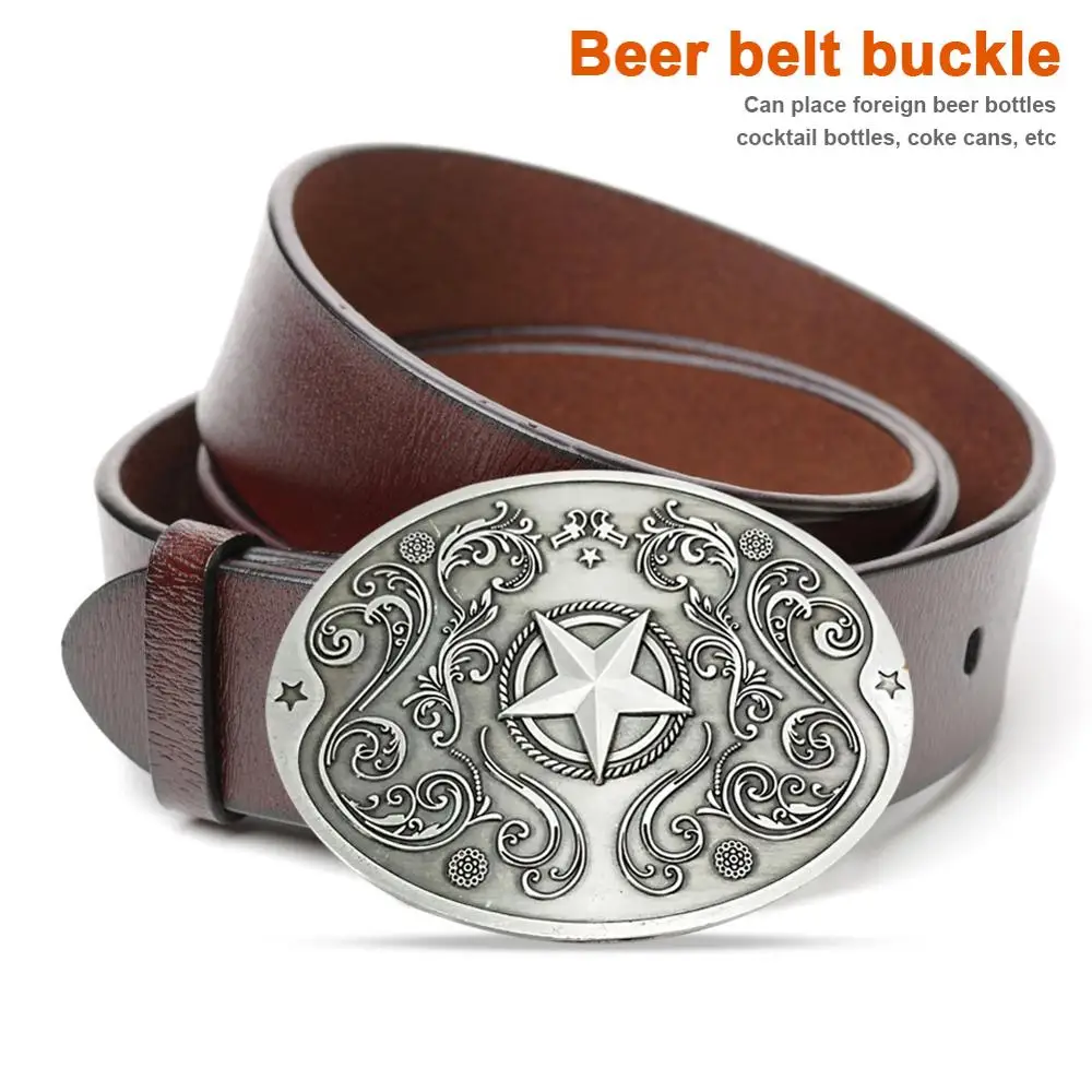 Портативный металлический ремень для пивной головы смешная бутылка Пряжка