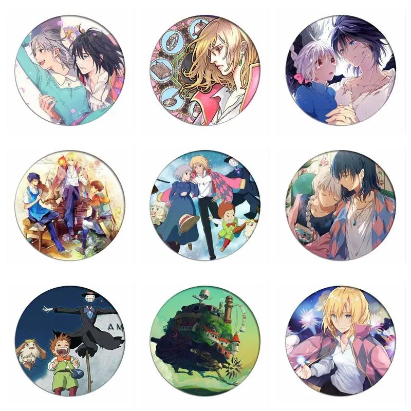 Мультяшный Хоул двигающийся замок Значки для косплея Софи брошь значок