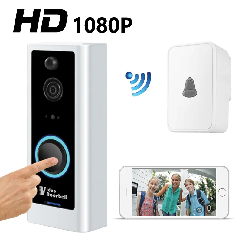 Беспроводной смарт-Видеозвонок Higestone 1080P Wi-Fi IP65 ночное видение двухстороннее