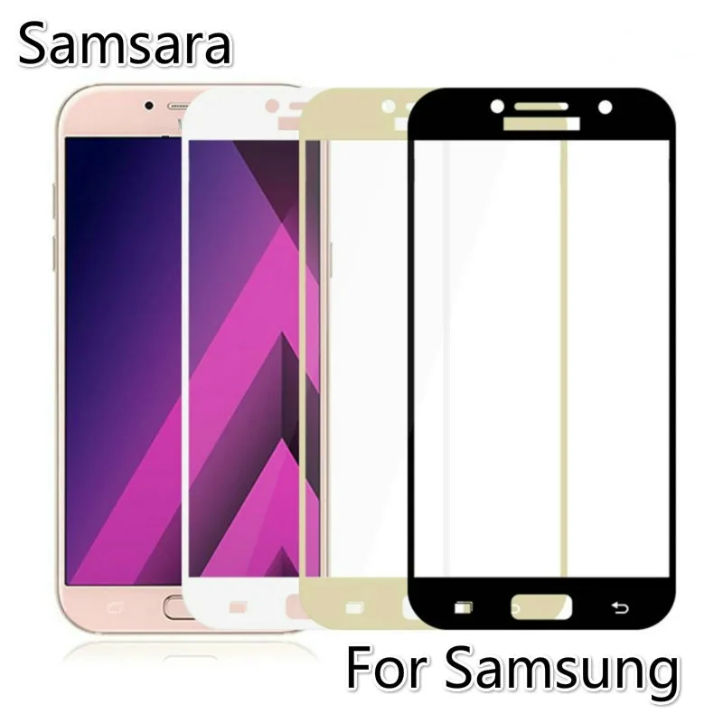 Новая волоконная защита экрана с изогнутыми краями для Samsung Galaxy A3 A5 A7 2017 2016