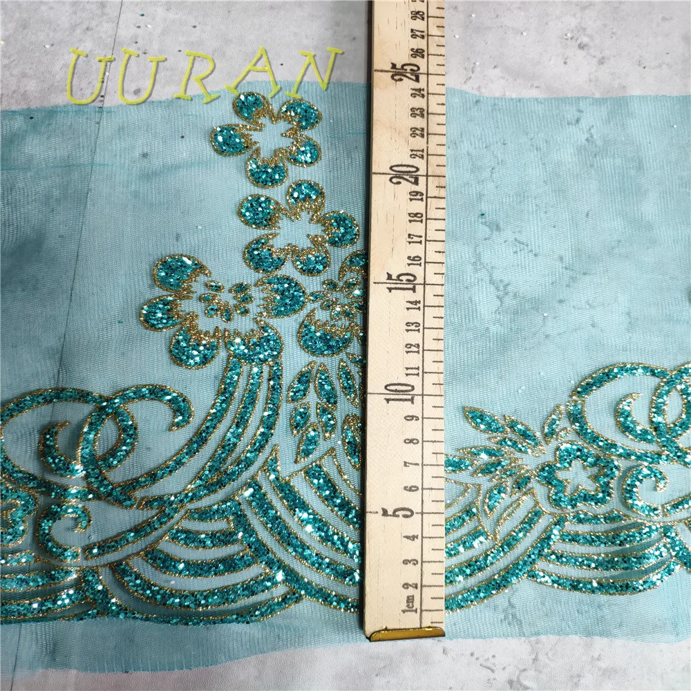 10 ярдов Золотая блестящая кружевная отделка лента широкая французская