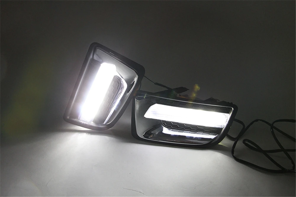 CSCSNL 1 комплект светодиодный DRL дневные ходовые огни 12 В ABS противотуманная фара с поворотником для ISUZU D-MAX DMAX