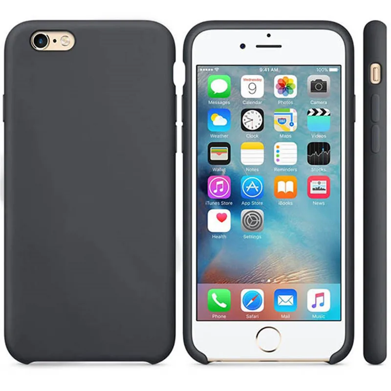 38 Charcoal Gray Официальный силиконовый чехол для iPhone 7 8 Plus чехол для телефона для iPhone 11 Pro X XR XS MAX чехол s для iPhone 6 S 6 S Чехол без логотипа - Цвет: 38 Charcoal Gray