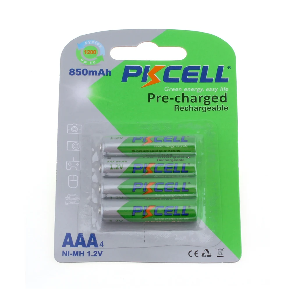 4 шт./лот Pkcell 1 2 V 850mAh AAA Ni-MH аккумулятор LSD с предварительно заряженным NiMh