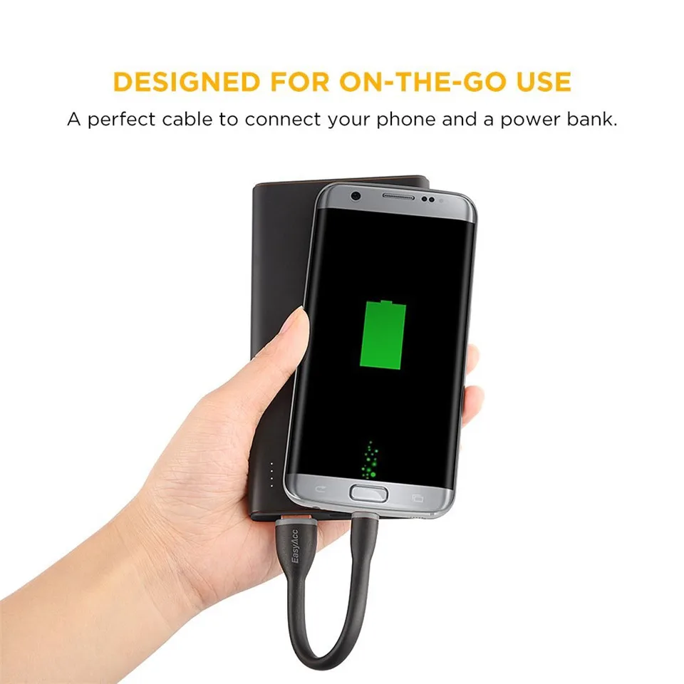 Большая распродажа EasyAcc 2 шт. кабель Micro USB к быстрая зарядка передача данных для