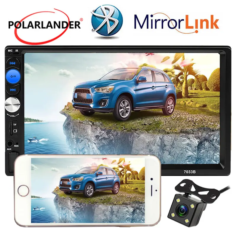 Автомагнитола 2 DIN Bluetooth стерео экран зеркальное AUX USB TF сенсорный 7 дюймов MP5 MP4