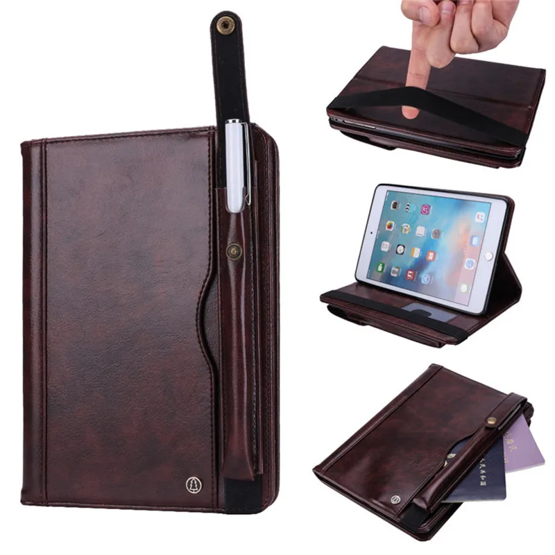 Кожаный чехол для iPad 9,7 funda с держателем стилуса 5-го 6-го поколения чехол для планшета для iPad 5 6 откидная подставка
