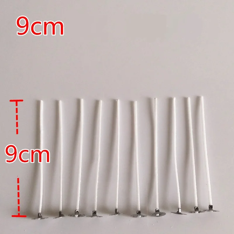 10 шт./партия фитиль предварительно Вощеная свечи с Sustainers хлопок без сердечника