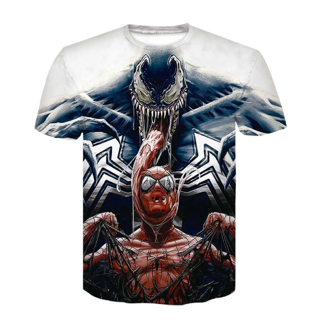 Новая серия venom мужская футболка Летняя 3D печать круглый вырез короткий рукав серия Marvel Повседневная футболка модная крутая мужская рубашка