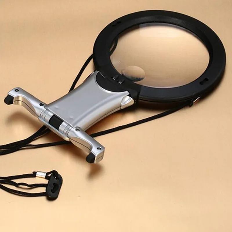 2.25X 5X LED Illuminated Reading Sewing Embroidery Magnifying Glass with Neck Strap Cross Stitching Lupa Magnifier | Инструменты