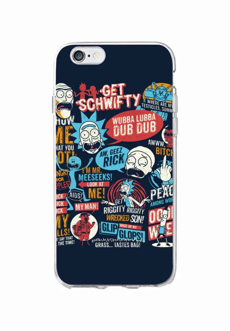 Rick And Morty Funny Cartoon Comic Meme Soft Clear Phone Case Cover Fundas Coque For iPhone 7 7Plus 6S 8 8PLUS X XS Max SAMSUNG |