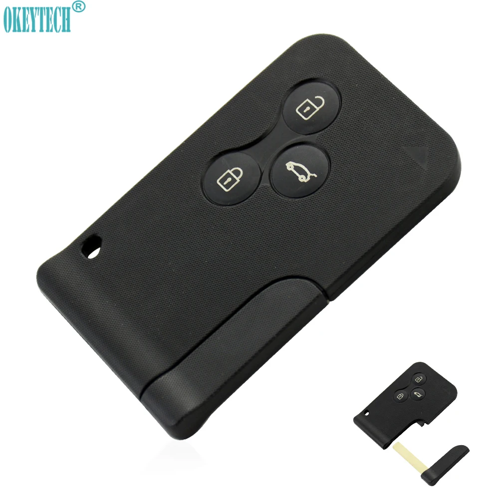 Чехол для смарт карты OkeyTech с 3 кнопками чехол карт со вставкой брелок Renault Clio Logan