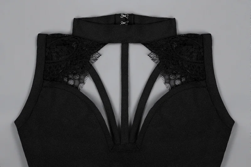 2017 женское черное платье без рукавов с круглым вырезом и открытой спиной