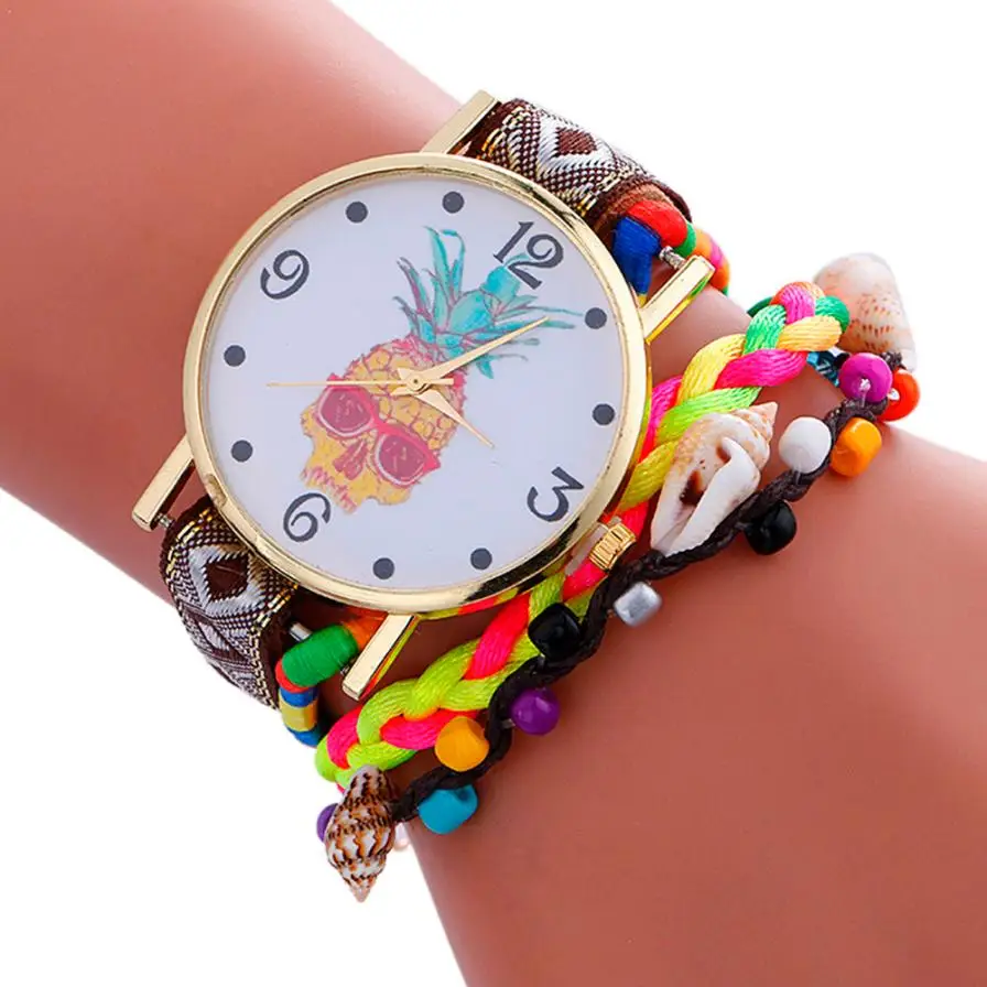 Винтажные женские кварцевые часы ручной работы трикотажные Dreamcatcher дружбы Relojes с