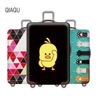 Чехол для чемодана QIAQU, эластичный, с желтой уткой, защитный, для чемоданов, на колесиках, для защиты от пыли, аксессуары для путешествий