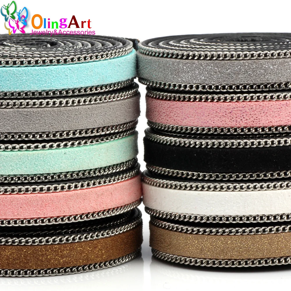 OlingArt 10*2 5 мм 90 см Искусственный замшевый кожаный шнур разноцветные аксессуары для