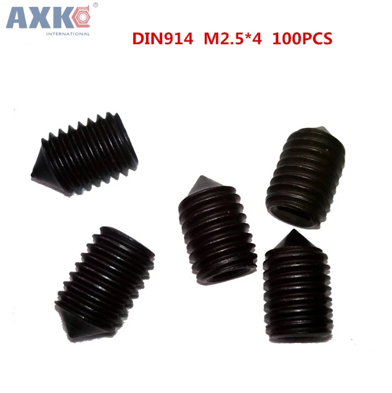 AXK 100 шт m2.5 * 4 8 сталь с черным окись шлицевая Винты без головки коническая