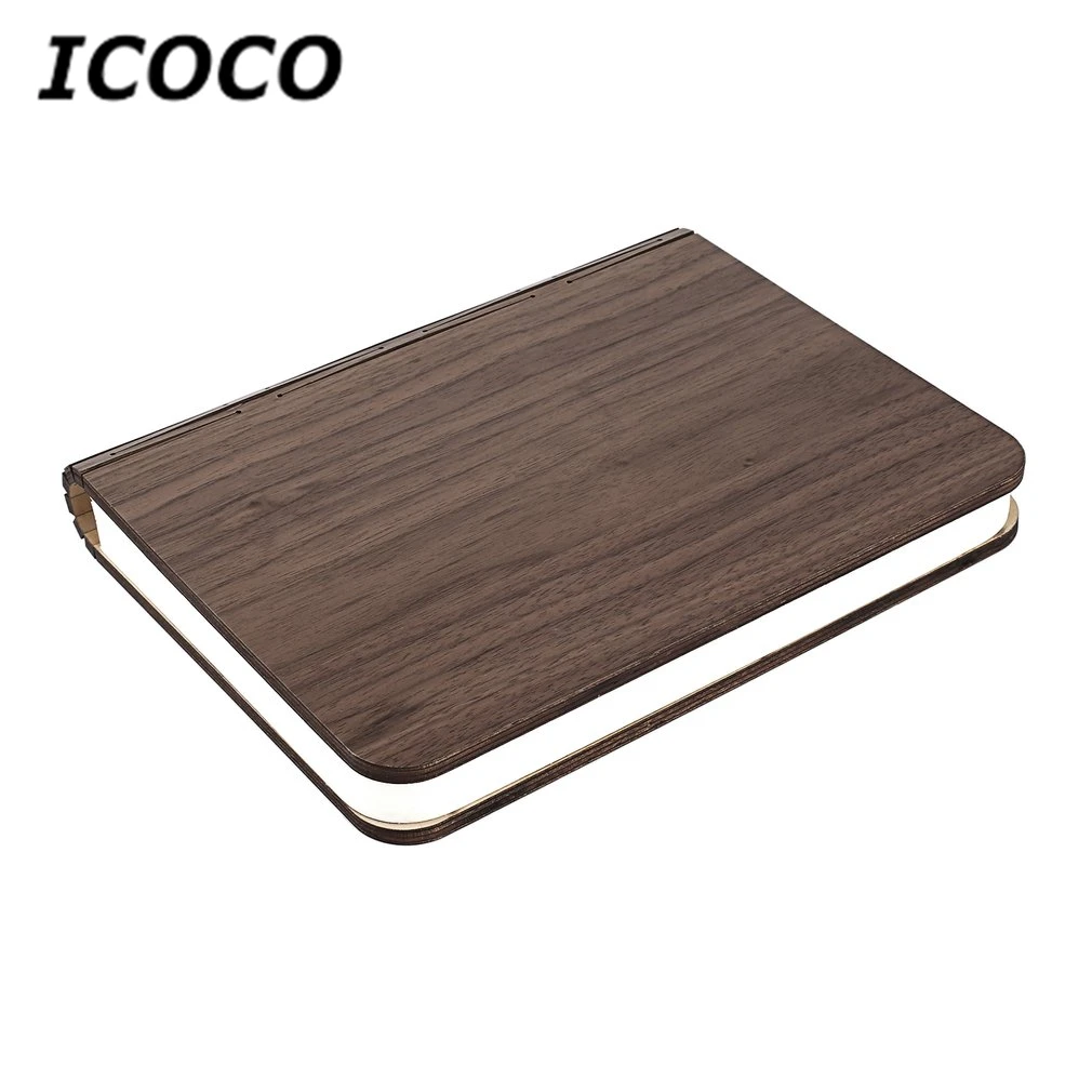Портативный USB Перезаряжаемый светодиодный магнитный складной деревянный книжный светильник ночник настольная лампа Горячая Распродажа для домашнего декора Прямая поставка