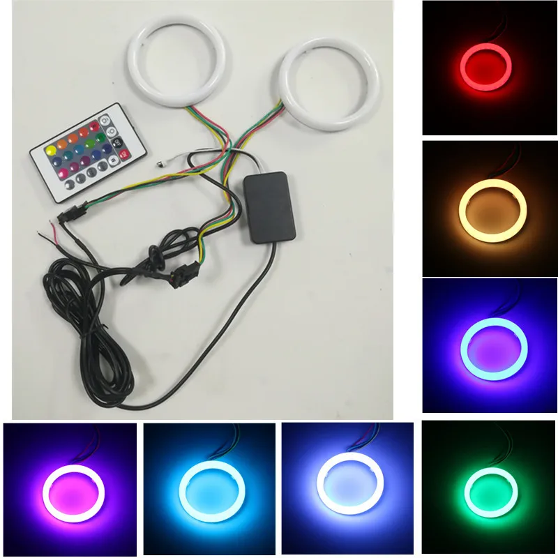 Автомобильный Стайлинг RGB ангельские глазки пульт дистанционного управления