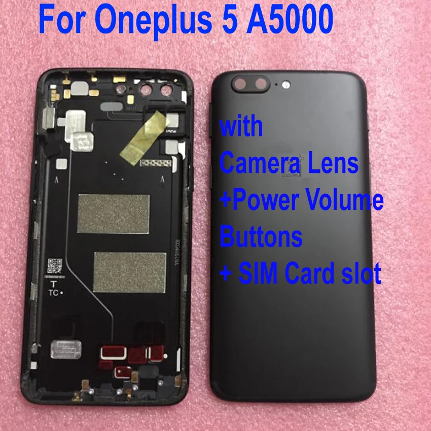 Лучшая задняя крышка батарейного отсека для Oneplus 5 A5000 Крышка корпуса с объективом