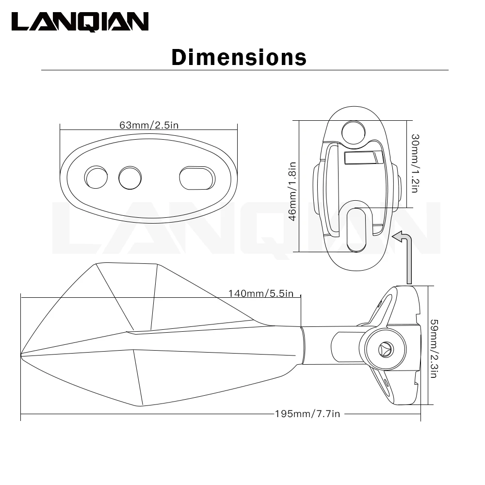

Universal 1 Pair High quality Motorcycle Accessories Motorcycle Mirror Folding Side Mirrors for most motorcycle