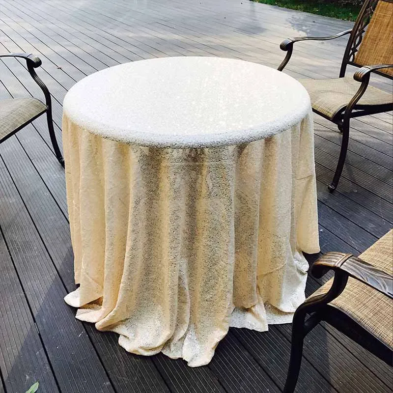 

NEW 33'' 80cm Decor Sequin Tablecloth Round Gold Table Cover for Wedding Event Party Banquet Polyester 10 Color Home Decoration