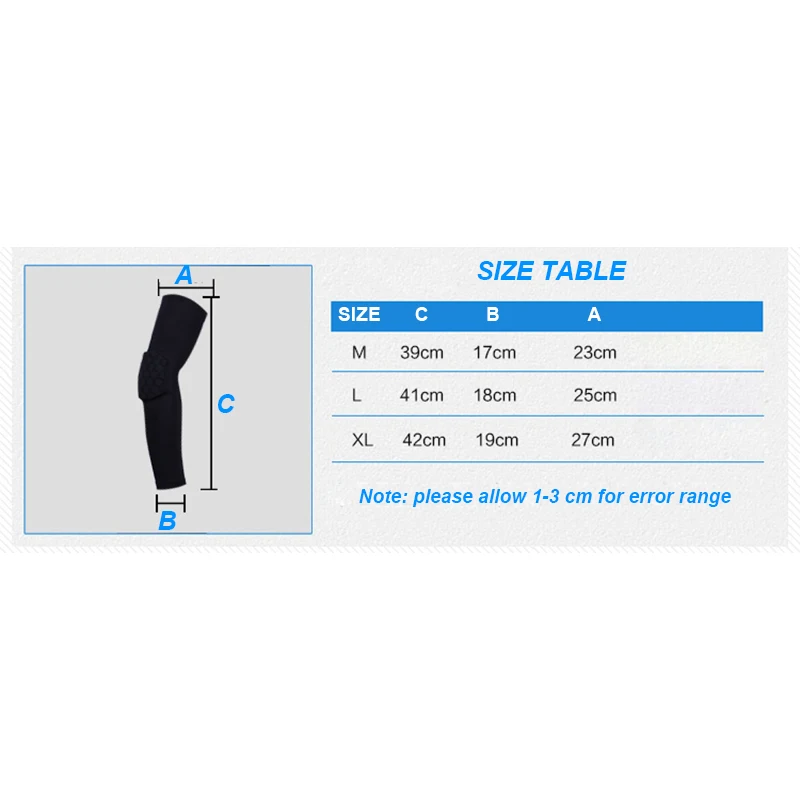 

2PCS High Elastic Gym Sport Long Arm Sleeve Support Basketball Shooting Elbow Arm Warmers Pad Men Women Honeycomb Anti-collision