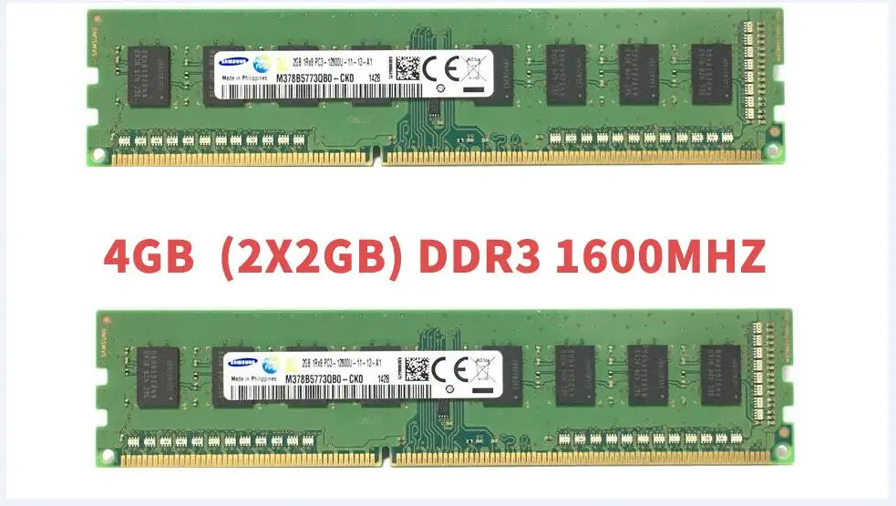 Samsung 2x двухканальный 4 Гб(2GBX2) 8 Гб(4GBX2) PC3 DDR3 ECC настольная память 1333 1600 МГц модуль 10600 12800 2 ГБ 4 ГБ 8 ГБ ram