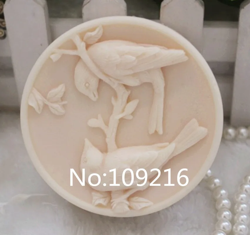 

wholesale!!!1pcs Birds Lovers(zx117) Silicone Handmade Soap Mold Crafts DIY Mould