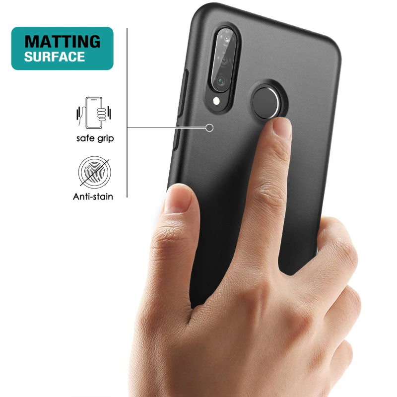 Жесткий чехол GrandEver для Huawei P30 lite противоударный чехол-бампер с защитой со