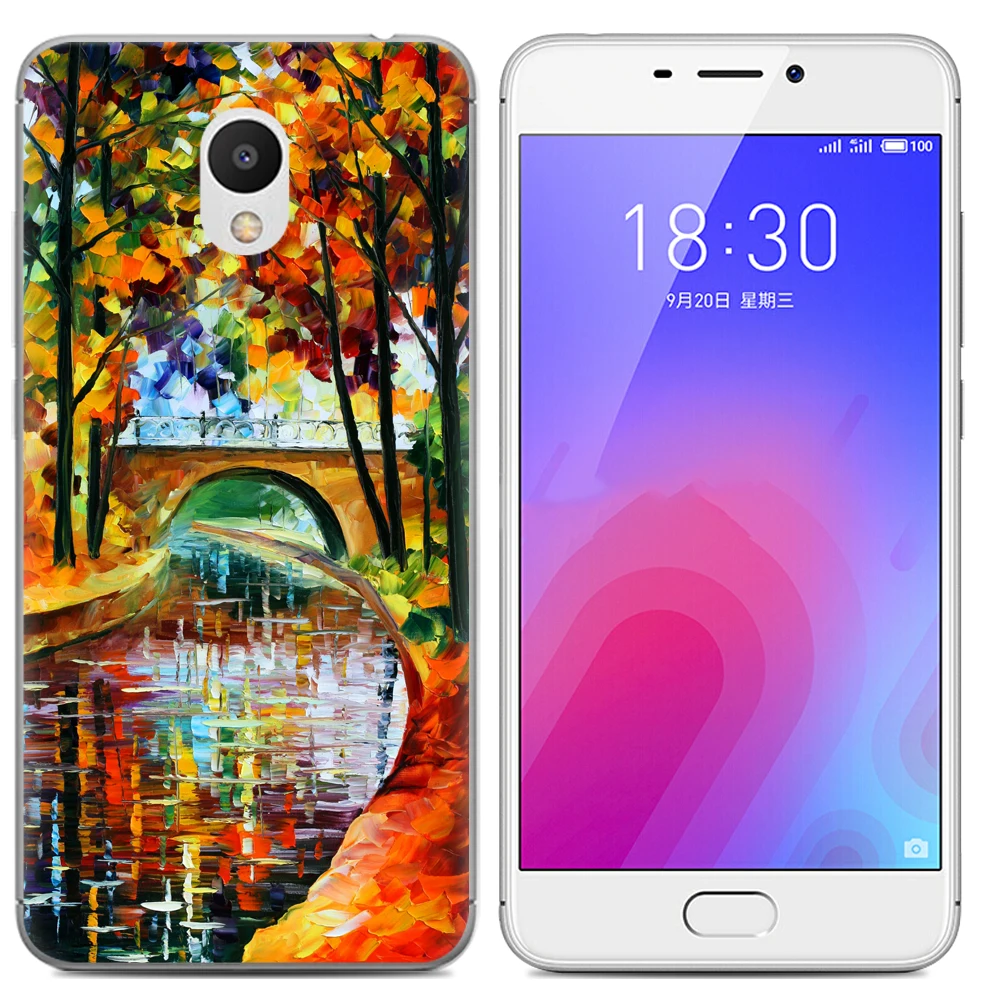 Meizu M6 phone cases 5.2&quot cover silicon cool pattern cartoon painted soft tpu gel back for case housing |