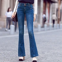 free shipping 2021 new fashion long jeans pants for women flare trousers plus size 24 31 size denim summer stretch skynni jeans