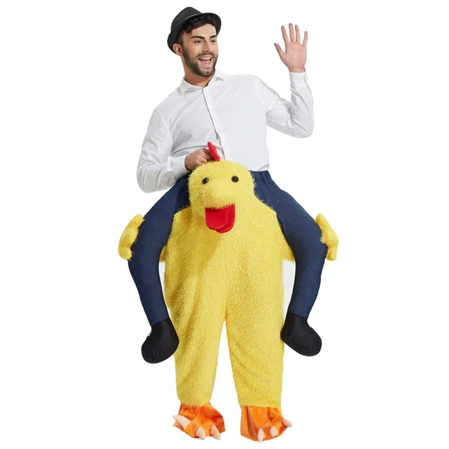 yellow chicken Новые вечерние костюмы на плечо, костюмы на день рождения, Маскарадные костюмы на Рождество, Хэллоуин, одежда для взрослых - Цвет: yellow chicken