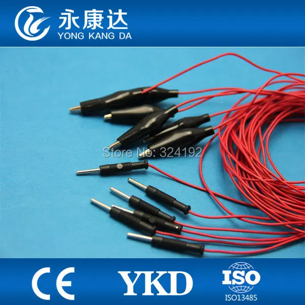 10 шт./упак. красные проводки для мозга медицинских Cup EEG cord TPU cable CE & ISO13485