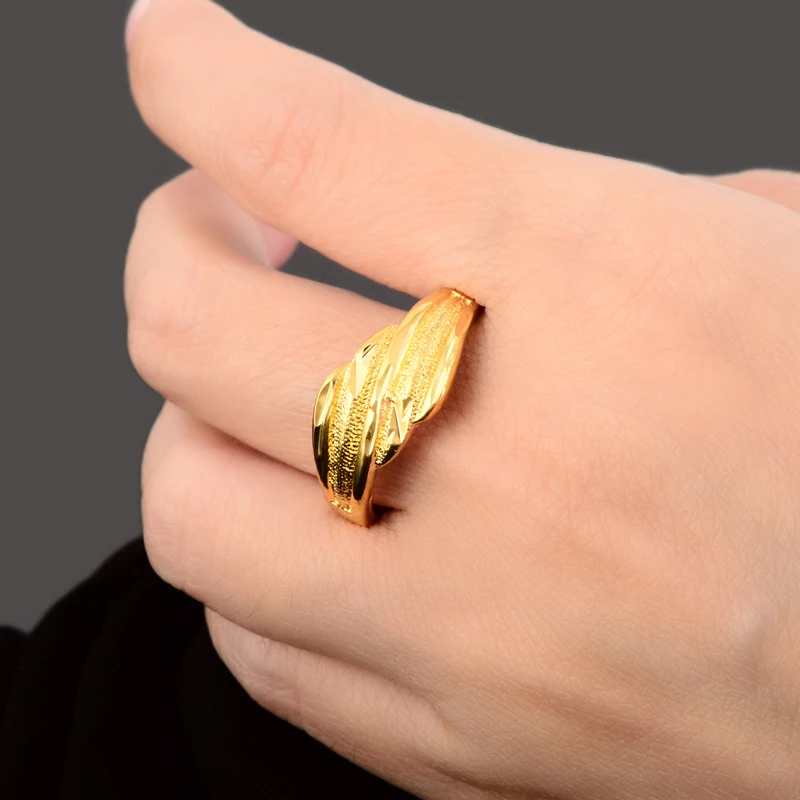 Оптовая продажа 100% новые и высококачественные витые кольца желтого золота