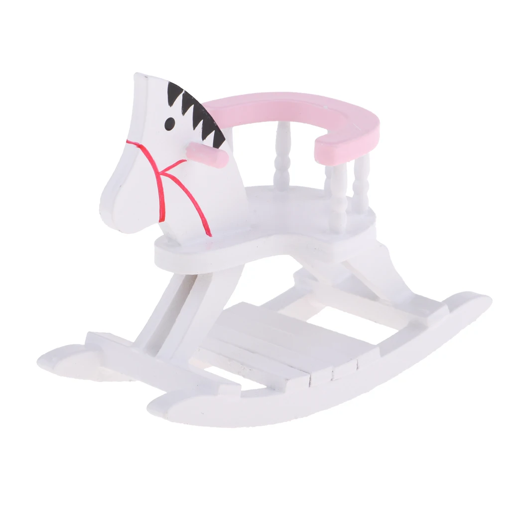 1/12 миниатюрная деревянная лошадка-качалка для кукольного домика детская комната