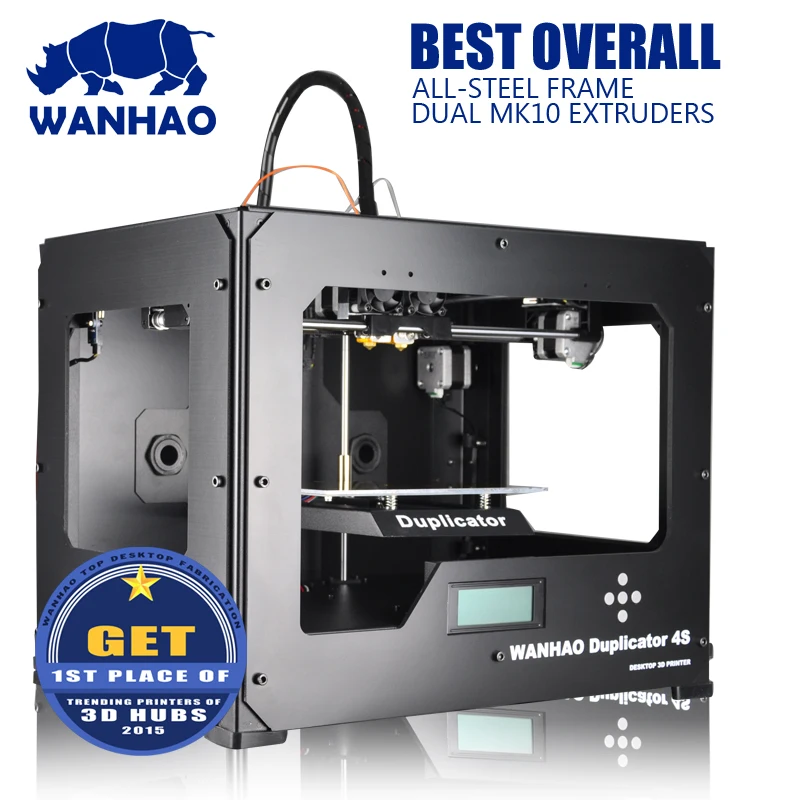 Двойной экструдер wanhao 3D-принтер с 2 бесплатными нитями Wanhao D4S Дубликатор 4 со