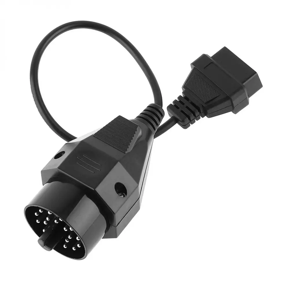 

New OBD-II 20 Pin Male to 16 Pin Plastic Female Diagnostic Adapter Car Connector Cable + 25CM Line for BMW 20Pin